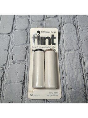 Flint Retractable Lint Roller Refills 2-Pack 60 Sheets Total